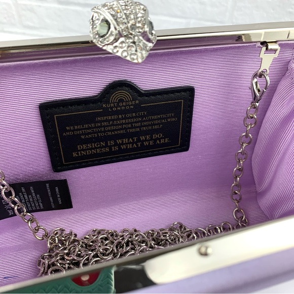 Kurt Geiger Bags Kurt Geiger London Kensington Frame Satin Lavender